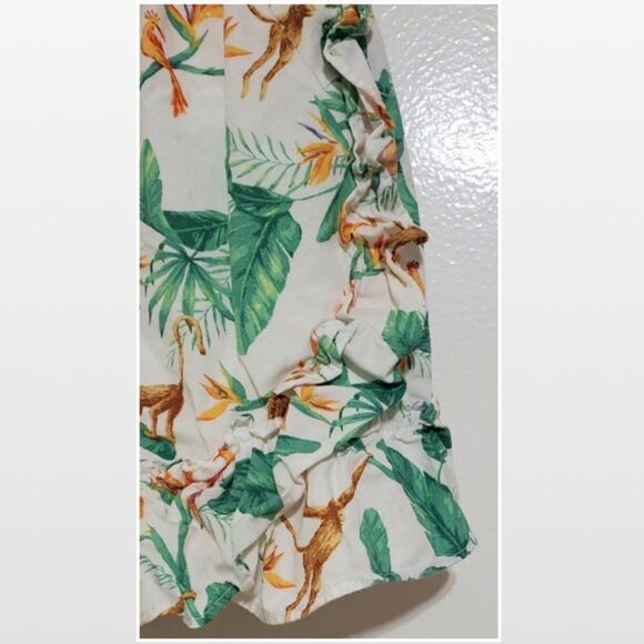 JANIE AND JACK Dress Kids 12-18 Months Tropical White Kid Girl Summer Set - Picture 6 of 16